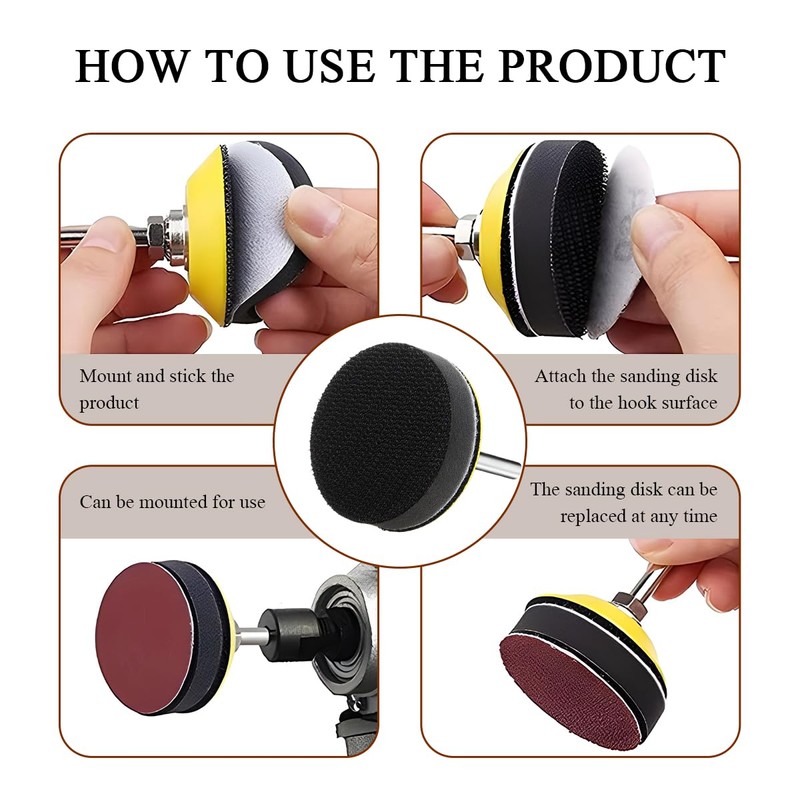 SHMZK 3 Inch Hook & Loop Sanding Backing Pad, Sanding