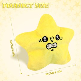 EZBNG Angry Star Plush Moving, 8in Angry Starfish Toy, Angry Star Car Plush(Yellow)