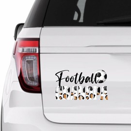 Football Grandpa Sticker, Leopard Print Football Vinly Decal for Cars Laptops, Windows, Walls, Fridge, Toilet and More - Sport Theme Stickers 15in