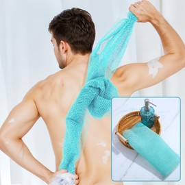 Classicseali Pack of 4 African Net, African Exfoliating Net, African Mesh Sponge, Gentle Skin Care, Exfoliating Towel, Back for Men and Women, Body Scrubber Bath Shower for All Skin