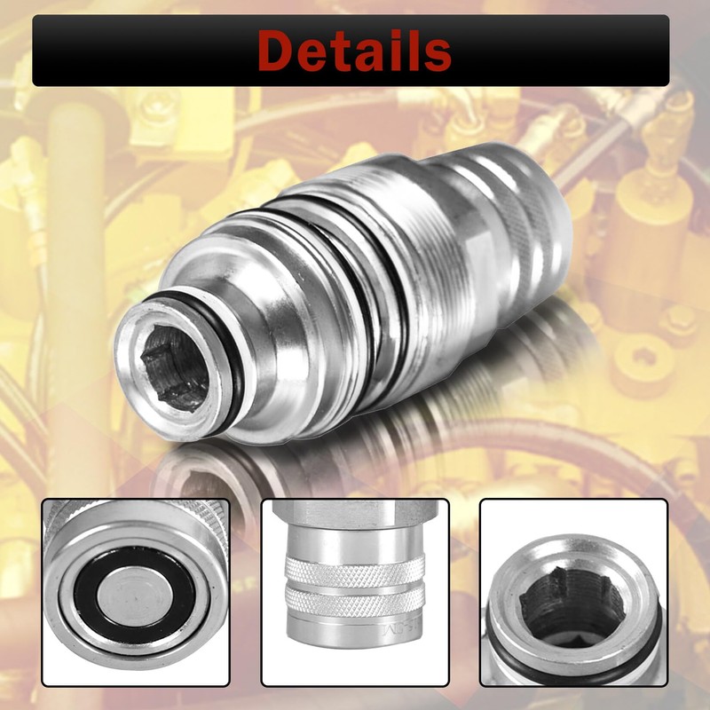 findmall 1/2 Hydraulic Male & Female Flat Face Quick Connect