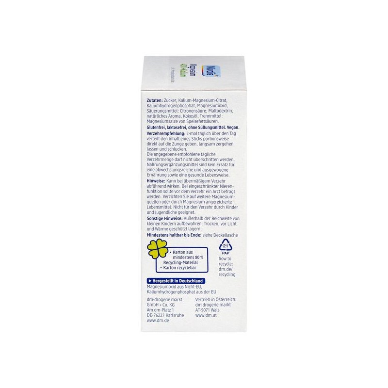 디엠 미볼리스 마그네슘+칼륨 다이렉트 스틱 30St DM Mibolis Magnesium +