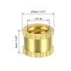 MACHSWON Knurled Insert Nuts-10Pcs 1/4-20x6mmx8mm Female Thread Brass Threaded Insert