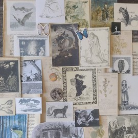 Witchy Witch Ephemera pen pal kit - vintage papers - junk journal - travellers notebook