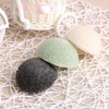 Minkissy 2Pcs Natural Facial Sponges With Lanyard Hemispherical Matcha Green