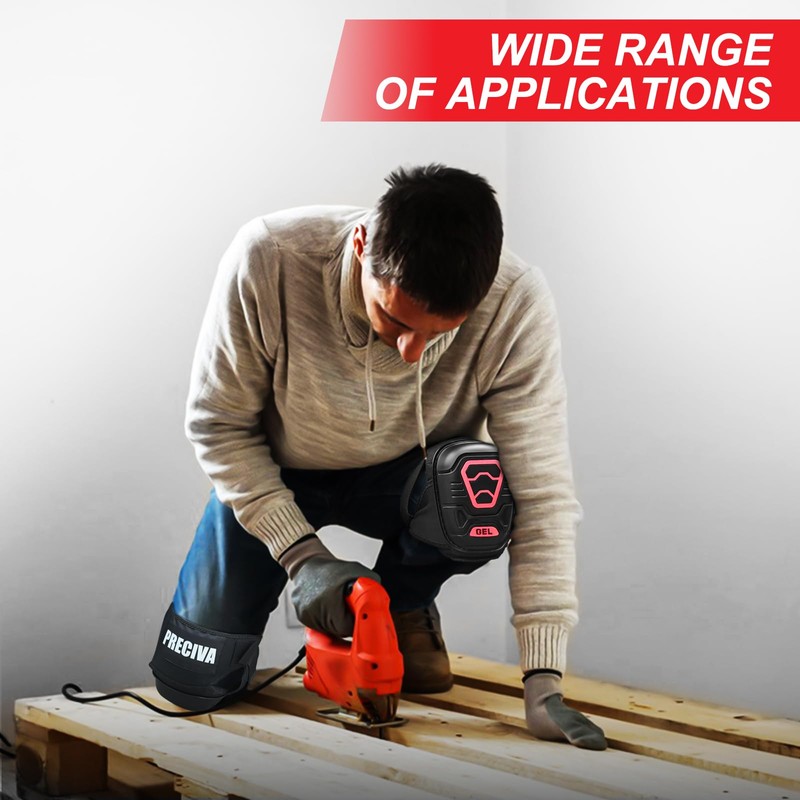 Professional Gel Padded Knee Pads Adjustable Straps Gardening Construction