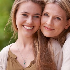 Parima Heart Necklace Birthstone Schumck Women's 925 Silver Necklace Rose Heart Pendant Chain Valentine's Day Christmas Birthday Gifts for Girls Women Girlfriend, Sterling Silver, Alexandrite