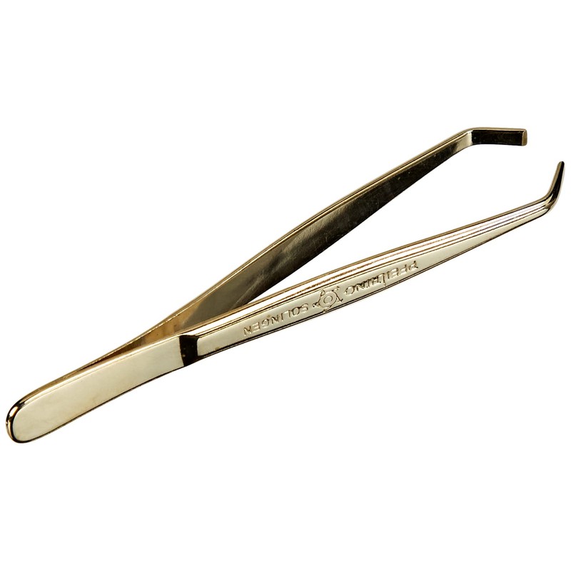 Pfeilring Tweezers Gold-Plated Cranked 9 cm Pack of 1