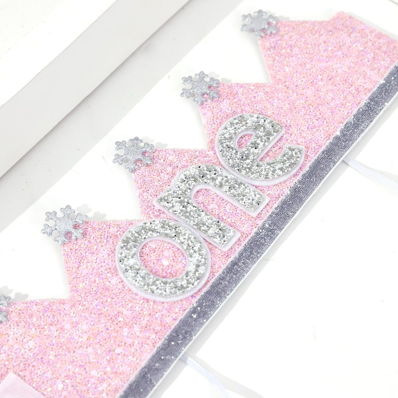 Agkvw Winter Onederland 1st Birthday Crown - Snowflake Birthday Crown