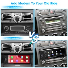 SOUNDKITS Single Din Car Radio with CarPlay: Bluetooth Car Stereo Android Auto - 6.5 Inch IPS Touchscreen Phonelink GPS Navigation Voice Control AM FM Type-C Charge USB AUX SWC Video Audio Output