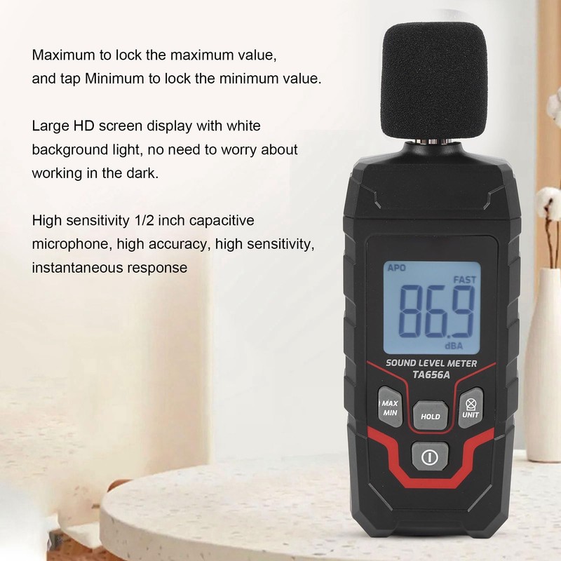 Decibel Meter, 30.0 to 130dBA Portable Sound Level Meter with