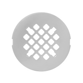 LXLOTUS 4 ¼” Brushed Nickel Snap-in Shower Drain Cover - Stainless Steel Replacement - 4.25" OD Shower Drain Strainer - Easy Install - Premium Round Shower Drain Cover - Solid Brass Construction