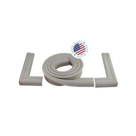 KidKusion Hearth Cushion | Made in USA | Taupe | 8.33 Ft of Padding | Child Safety, Edge and Corner Guard, Baby Proof Fireplace Bumper