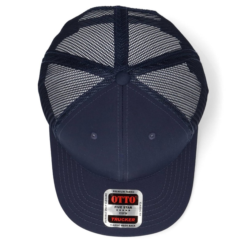 Otto Basic Solid Curved Visor Mesh Cap Basic Solid Curved