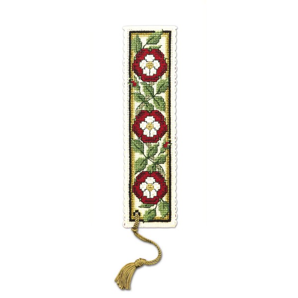 Textile Heritage Heraldic Rose Counted Cross Stitch Bookmark Kit
