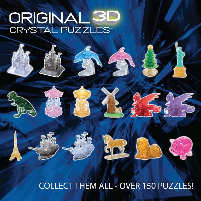 BePuzzled | Deluxe Carousel, Original 3D Crystal Puzzle, Ages 12