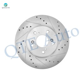 PM Auto Set of 4 Front 300mm-Rear 313mm Drilled Slotted Brake Disc Rotors For 2001-2006 Acura MDX