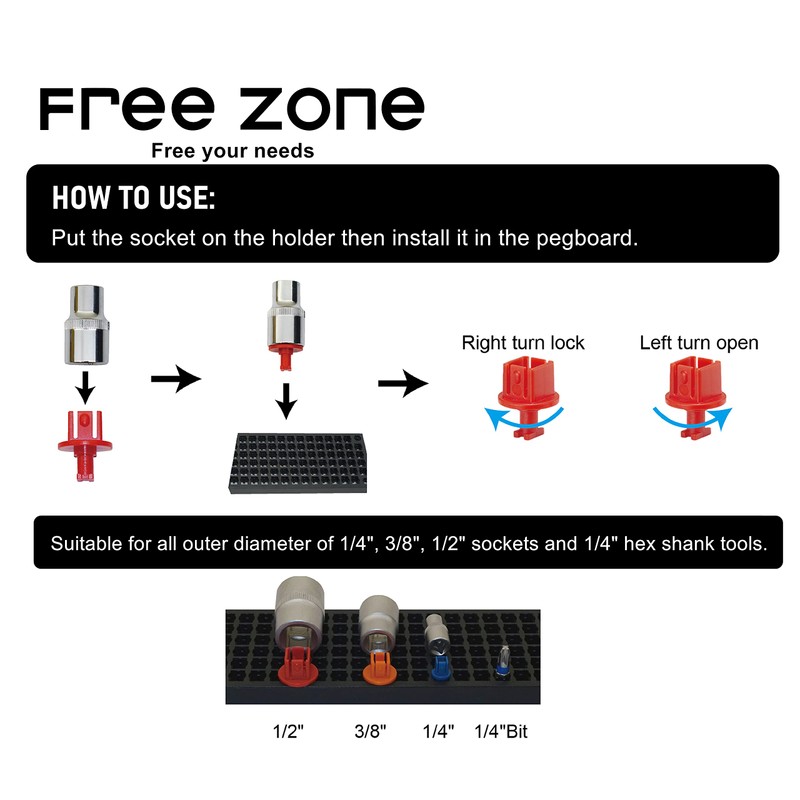 FREE ZONE - Bit Organizer Set (Blue) | 158 Hole