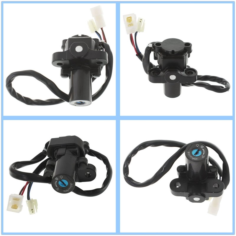 LABLT Motorcycle Ignition Switch Fuel Gas Cap Seat Lock Key