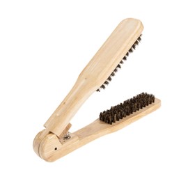 VICASKY Boar Bristle Straightening Comb Wooden Hair Brush for Detangling and Styling Curly to Long Hair for Women Ergonomic Design