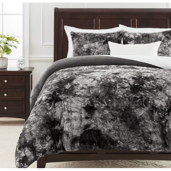 Chanasya Ultra Soft Faux Fur 3-Piece Bedding King Duvet Cover