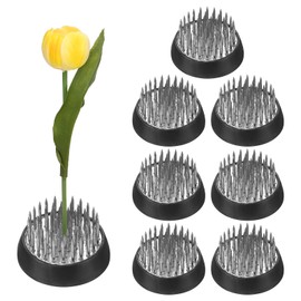 M METERXITY 8-Pack Flower Frog 1.3" Round Steel Flower Pins Flower Frog Holder Flower Arranger W Rubber Base Floral Frog for Arrangements Vase/Plant Decoration/Home Decor [1.1cm Pins]