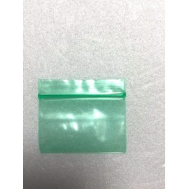 1510 (1.5"X1") Green Color Apple Brand Bags Mini ZipLock Baggies, Case of 1,000