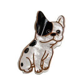 Cute Dog Hair Clips Fun Barrettes for Women with Dogs, Perfect for Dog Lovers and Gifts (Standing French bulldog)