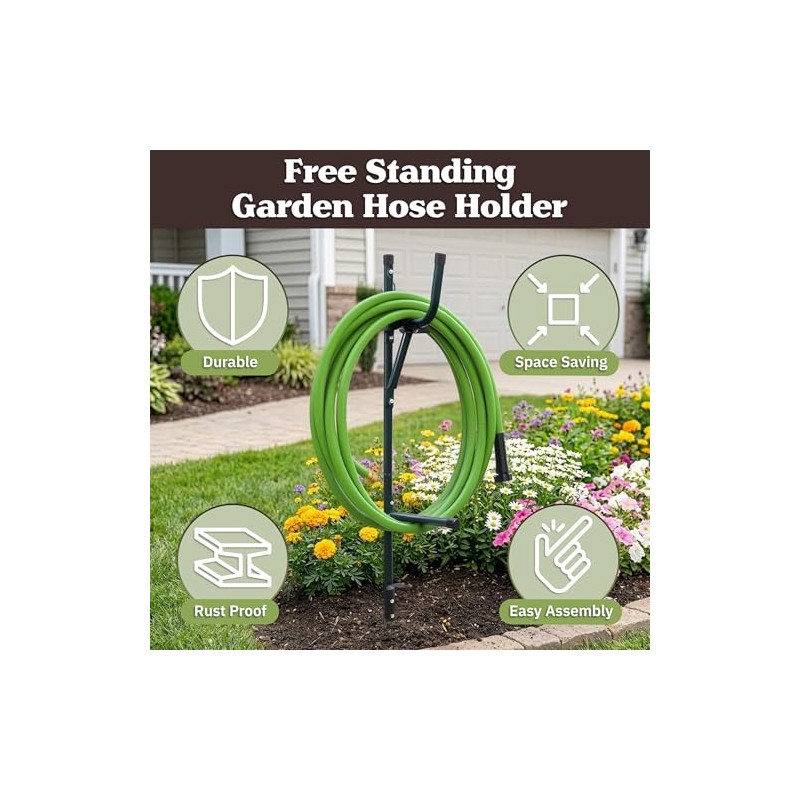 Stalwart 75-ST6009 In The Ground Hose Management Bracket, 50' Capacity