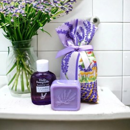 Aromes Provence Provence Lavender Gift Set - Soap, Essential Oil, and Sachet for Relaxation
