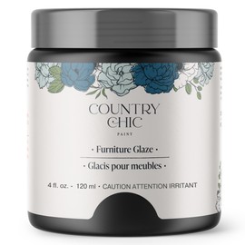 Furniture Glaze - Antique Patina Special Effects Glaze for Chalk Style Furniture Paint, Eco-Friendly Wood Stain, 6 Color Choices - Graphite [Black] - (4 oz)