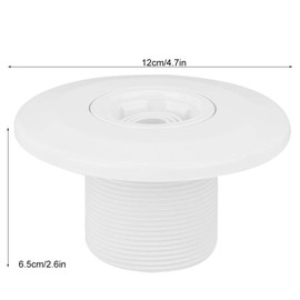Inlet Nozzle 12 cm, 2 Inch Male Thread, 360 Degree Rotating Pool Inlet Nozzle, Pool Inlet Nozzle with Pivoting Nozzle Head, Pool Accessories