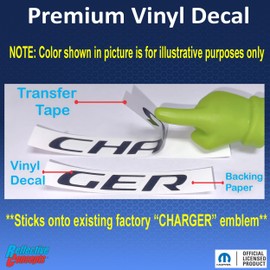 Reflective Concepts - Charger Trunk Badge Overlay Decal Stickers - 2015-2023 Charger - (Color: Pink)