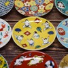 Stylish Kutani Ware Plate, Auspicious Bean Plate, Sumo Wrestling Ceramic,