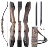 JEKOSEN Recurved Wooden Takedown Archery Bow 62" Hunting Bow -