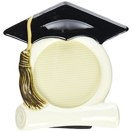 Cosmos 10417 Fine Porcelain Graduation Cap Frame, 4-3/4-Inch