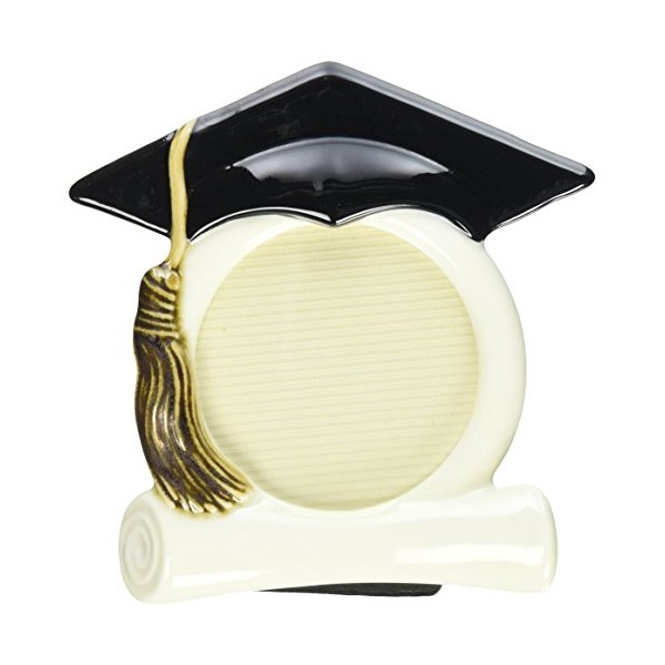 Cosmos 10417 Fine Porcelain Graduation Cap Frame, 4-3/4-Inch