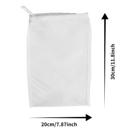 6pcs Reusable Micron Fine Mesh Filter Bags,Drawstring Cold Brew Coffee Cheese Cloths Strainer Bags,Fine Mesh Nylon Straining Bag, Washable Strainer Bag for Juice,Wine,Homebrew,Brewing,Hop(200 mesh)