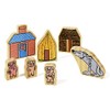 Yellow Door YD0112 Three Little Pigs Wooden Character Set
