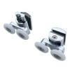 KEABATH 2pcs Shower Glass Door Rollers, Twin Wheels Runner Pulley,