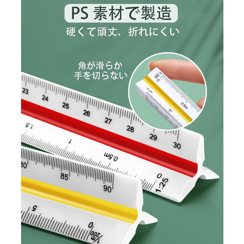 Akkerds Triangle Scale Ruler for Drafting (Small Proportion of 15CM)