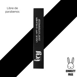 Delineador Líquido Negro IVY Waterproof – Larga Duración 24H, Ultra Preciso, A Prueba de Agua, Hecho en Alemania, Vegano y Libre de Crueldad Animal