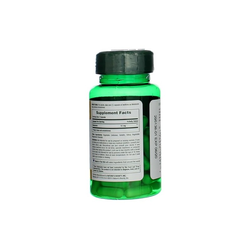 Nature's Bounty Melatonina 10mg Cápsulas 60 ea (Paquete de 2)