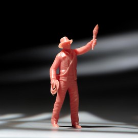 SOUFORCE 1/87 Scale Action Figure Gentleman Man with Crossbody Bag Hats Torch Miniature Figure White Model