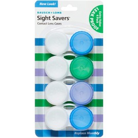 Bausch & Lomb Sight Savers Leak Proof Contact Lens Cases, 4 Count, Pack of 1