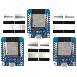 QCCAN 3PCS for ESP32 D1 Mini NodeMCU ESP-32 WLAN WiFi Bluetooth Development Board Base on ESP8266 Compatible with WeMos D1 Mini