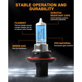 NSDXCT Fit For Ford Escape 2008 2009 2010 2011 2012 High Performance Halogen Headlight Bulbs 9008/H13 High/Low Beam + 5202 Fog Light Car Replacement Bulb Combo, Plug and Play, 4 PCS