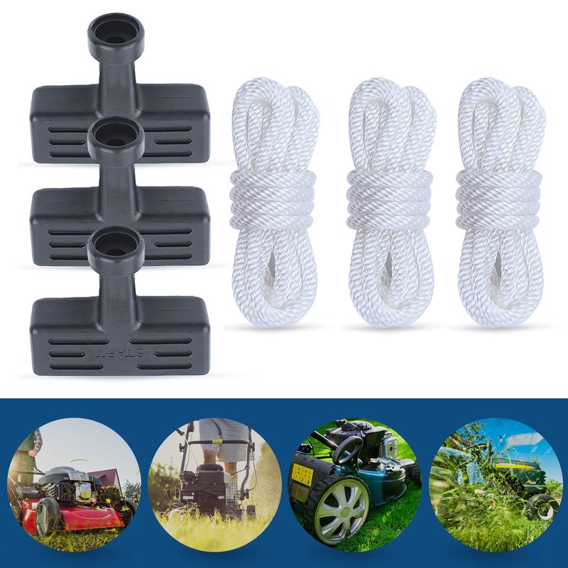 Adefol Recoil Starter Pull Handle Grip & Rope Kit for