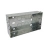 Double 2 Gang Galvanised Metal Back Box 35mm Deep Flush