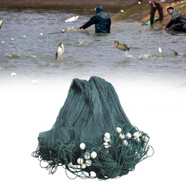 33FT Fishing Drag Net, Fishing Gill Nets Beach Seine Drag Nets, Fishing Equipment with Floats and Lead Sinkers, Fishing Equipment for Ponds, Creeks, Rivers